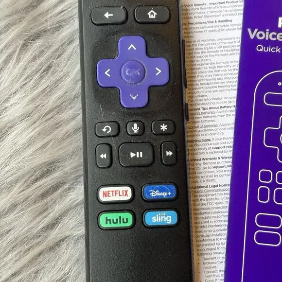 Roku Voice Remote Pro (RC-BR2) with Netflix/Disney+/AppleTV+/PrimeVideo - Picture 7 of 9